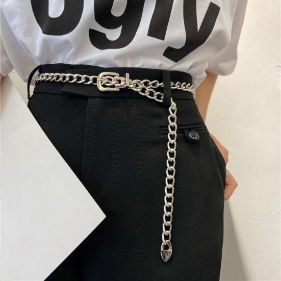 Metal Waist Chain for Women Single/Multi-layer Adjustable Long Chain Belt Body Belly Jewelry for Dresses Jeans Trousers