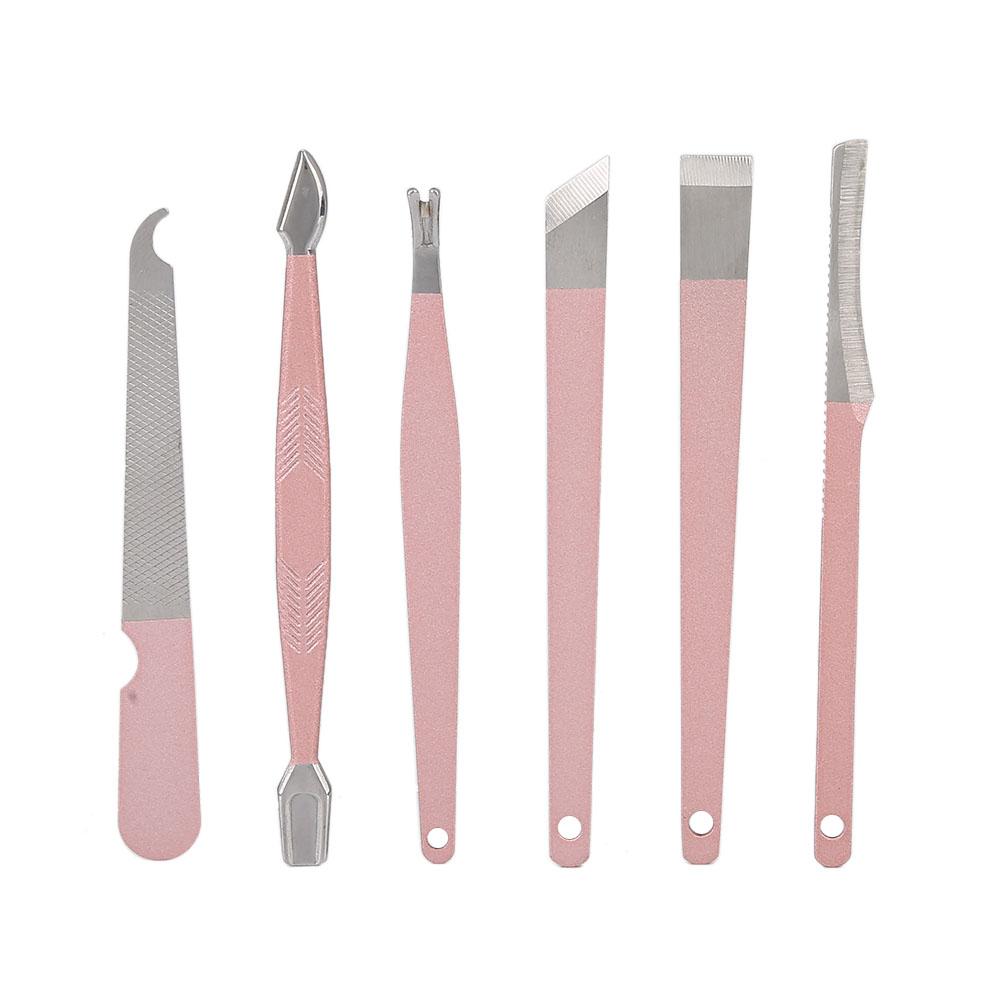 18pcs Stainless Steel Nail Clippers Set Nail Art Tool Cutter Cuticle Clippers Kit18pcs Rose Gold
