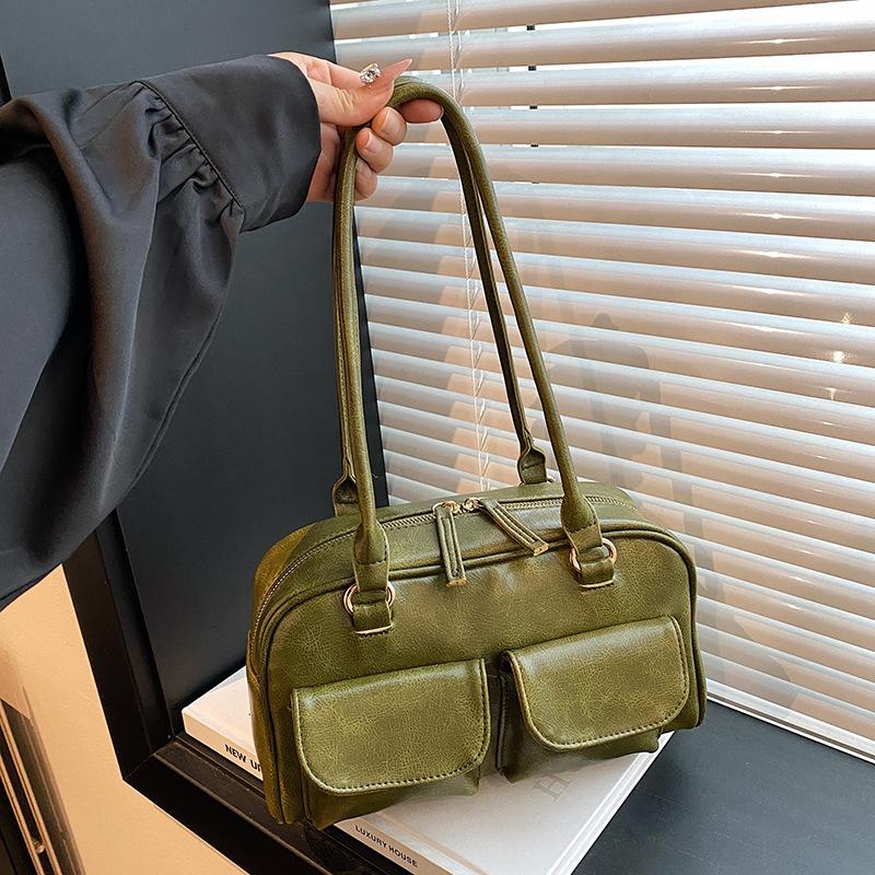 Pu European and American Retro Handbag Bag Classic Versatile Shoulder Messenger Bag Large Capacity Women's Bag