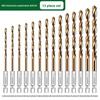 1-13mm Cobalt HSS Twist Drill Bit Straight Shank Hex Carbide Tip for Metal Stainless Steel Iron 304 Drilling