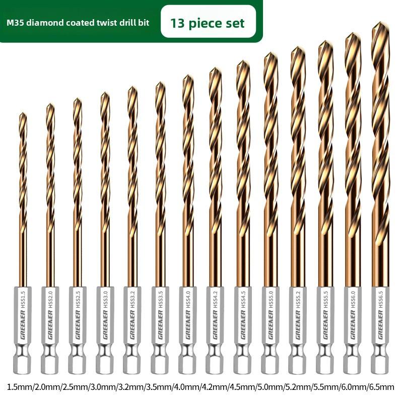 1-13mm Cobalt HSS Twist Drill Bit Straight Shank Hex Carbide Tip for Metal Stainless Steel Iron 304 Drilling