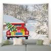 Christmas Cartoon Snowman Snowing Tapestry Living Room Sofa Home Decoration Christmas Gift