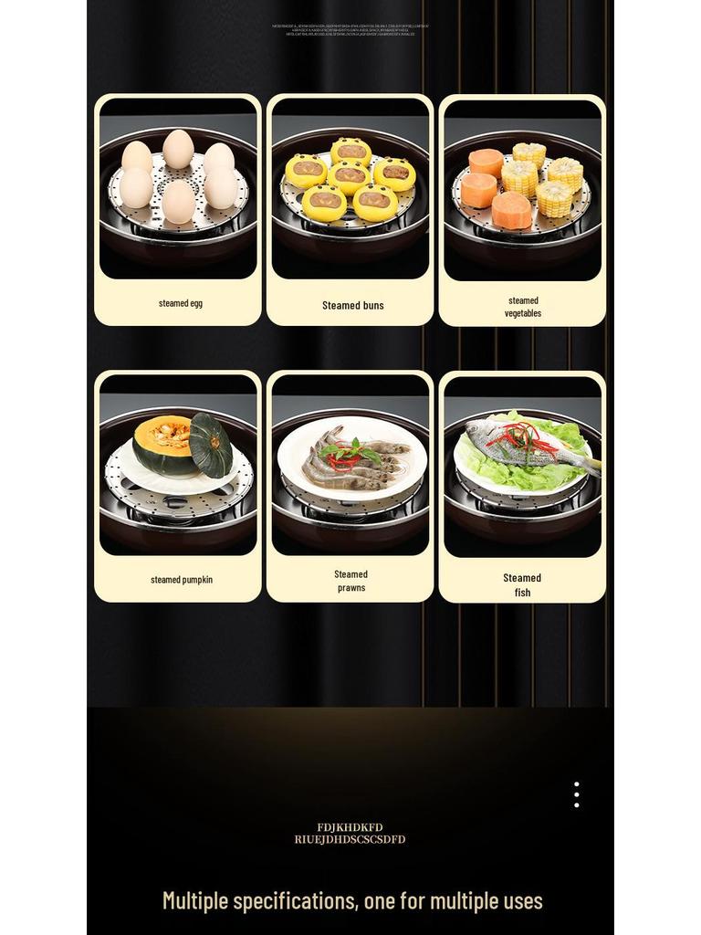 Household Multifunctional Stainless Steel 304 Egg and Mantou Steaming Rack with High Feet