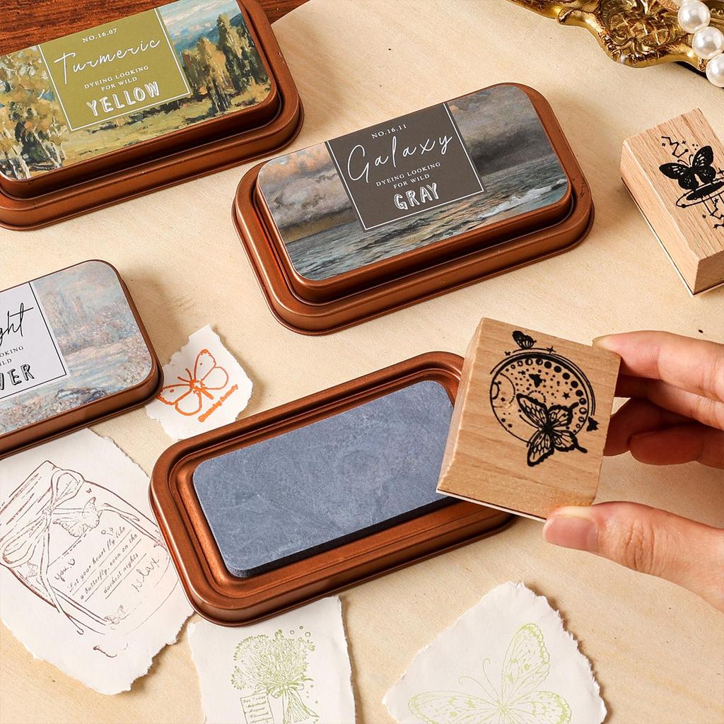 Tie-dye Wilderness Eco-Cotton Journal Ink Pad - Neutral Oil-Based Iron Box Ink Pad