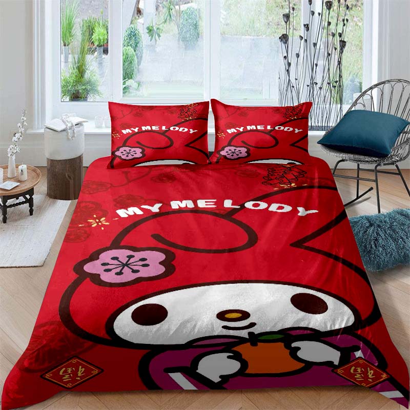 Cartoon My Melody Soft and Comfortable Duvet Cover, Children's Bedding Set Gift, Extra Large Size, Multiple Sizes Available.