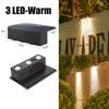 LED Solar Garden Lights Outdoor Garden Square Wall Lamp IP65 Waterproof Solar Powered Light Yard Balcony Fence Decoration Lamps