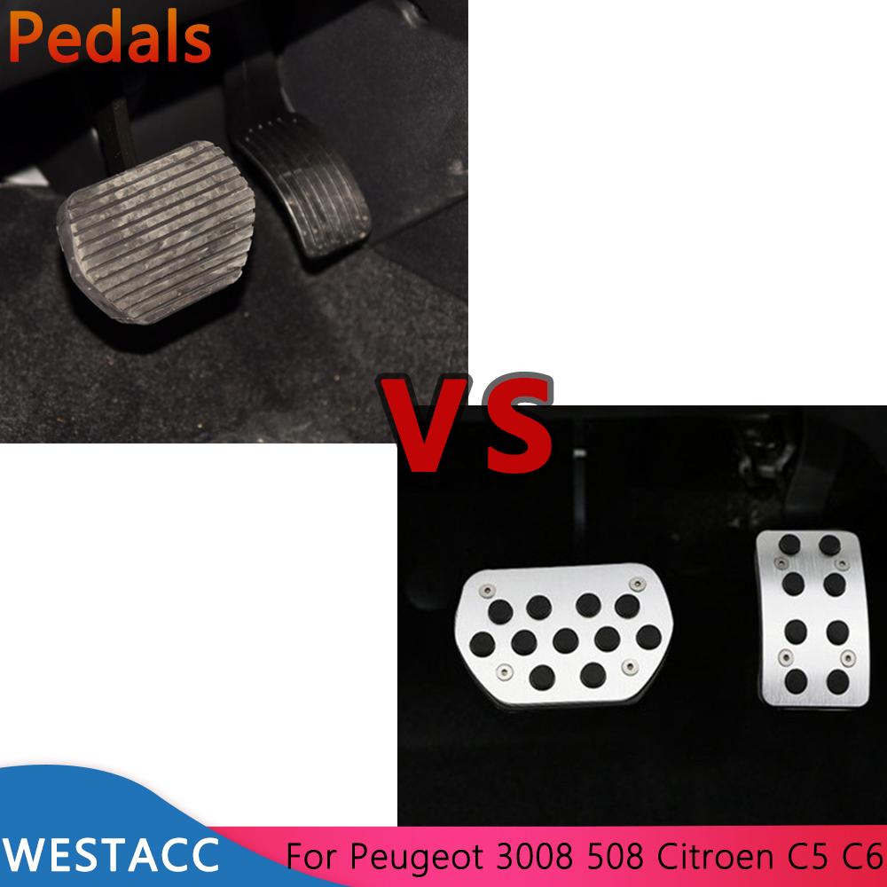 

Car Pedals for Peugeot 3008 2013- 508 2011-2018 for Citroen C5 2013- C6 2017- Gas Brake Rest Pedal Cover Accessories