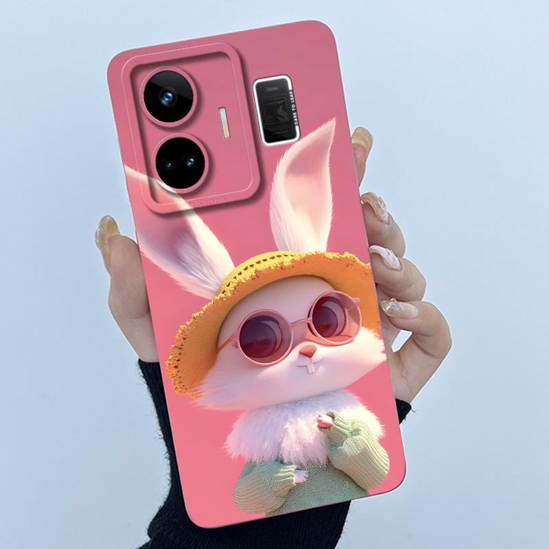For Realme GT Neo 5 Case Funny Cartoon Cat Bumper Slim Soft TPU Shockproof Phone Case On For Realme GT Neo 5 Neo5 240W 5G Cover