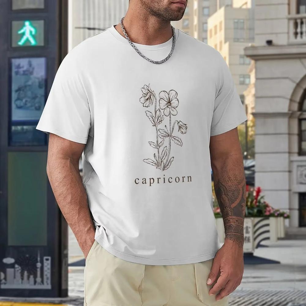 Capricorn Twelve Constellation (8) Top Tee Top Quality T-shirt Crewneck Movement  Funny Novelty Leisure USA Size