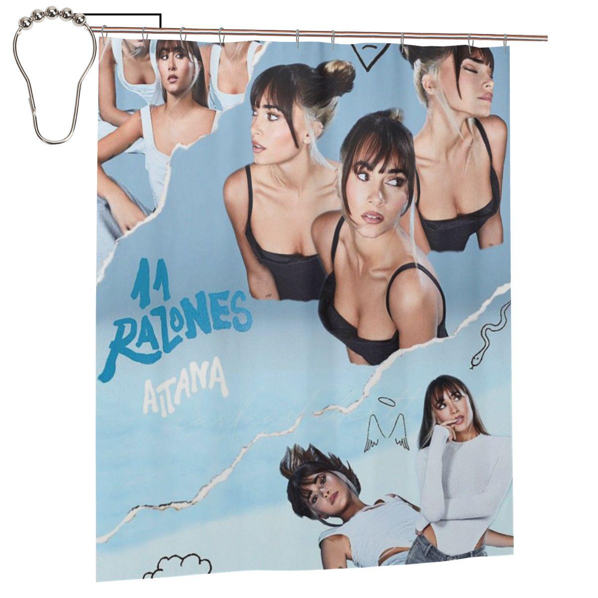 

Aitana Ocana Singer Shower Curtain Bathroom Polyester Waterproof Bath Curtains With Hooks W60H190(CM)-1 Pcs