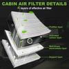 Car Parts Engine Cabin Air Filter 17801-22020 88568-02020 Combo For Toyota Corolla Matrix E130 2003 2004 2005 2006 2007 2008