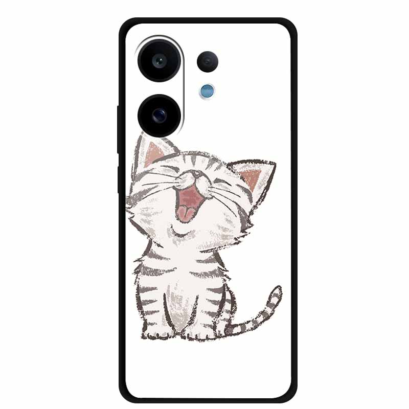 

For Vivo V60 5G Glass Case Fashion Cool Animal Tempered Glass Back Cover Case For Vivo V 60 2025 Phone Cases 6.77 Fundas Coques Vivo V60 5G