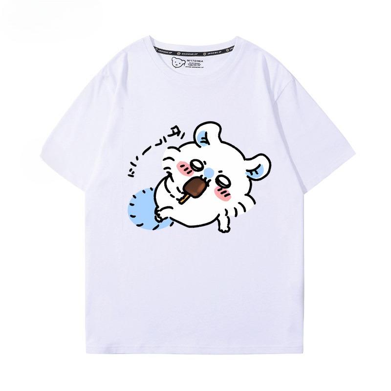 Chiikawa Japanese Cartoon Graphic T‑Shirt, Men Women Couple Casual Summer Short‑Sleeve Oversized Harajuku Streetwear Gift Top