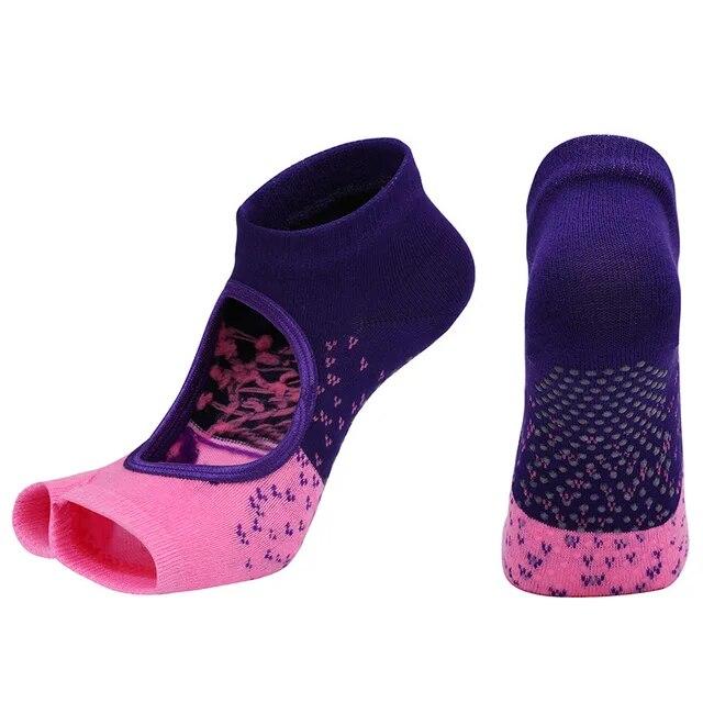 Toeless Non Slip Grip Women Socks for Yoga Barre Pilates Fitness Gym Sports Anti Slip Dance Socks Woman Socks