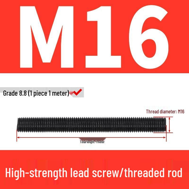High-Strength Full Thread Screws and Rods: 8.8, 10.9, 12.9 Grade