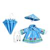 1 Set Porch Goose Outfit Waterproof Goose Raincoat Hat And Umbrella Summer Goose Floral Costume Fits 23 Inch Lawn Goose Statue Outdoor Decor Garden