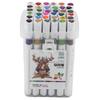 36pcs Double Tip Markers Triangular Pen Holder 36color Water Soluble Portable Transparent Boxed Coloring Markers for Art