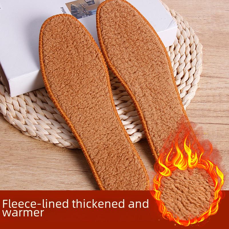 Plush Cashmere Winter Insoles: Soft, Thickened, Breathable, Sweat-Absorbing, Deodorizing, and Dirt-Resistant for Men and Women.