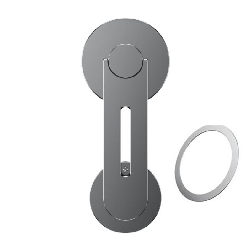 

Adjustable Laptop Aluminum Alloy Magnetic Phone Holder Rack 360 Degree Rotating for Car Use Supports Various Smartphones 1