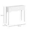 Wood Console Table Entrance Hallway Furniture With 3 Drawers For Living Room Corridor Load 45 Kg 100x32x85 Cm White