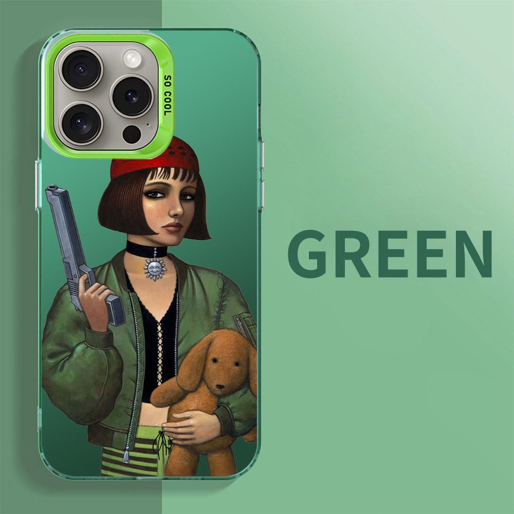 

Леон: Профессиональный серебристый чехол Cross-Border для iPhone — подходит для моделей 8, 11, 13, 14, 15 12 Pro