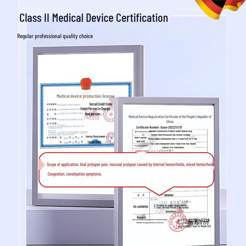 Class II Medical Grade Hemorrhoid Treatment: Cream, Dressing, Suppository - Shrinks Bulge and Relieves Discomfort.