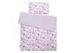 Double-sided 2-piece cotton children's bedding - pink swallows