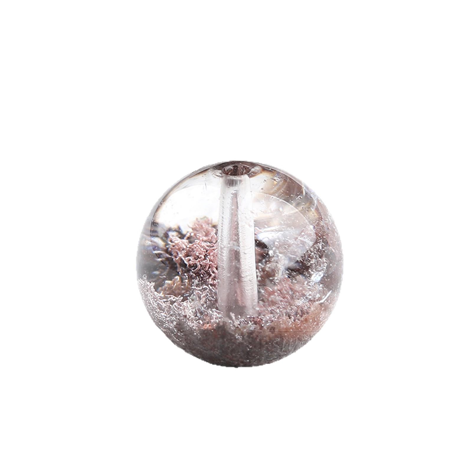 Forest Crystal Natural Red Phantom Round Beads for DIY Jewelry 8mm per bead