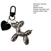 Portachiavi Ciondolo Cane Palloncino Stile Dark Trendy Portachiavi per Coppia Personalizzato Cane Palloncino Lucido Decorazione per Borsa Portachiavi per Ragazza Cool Accessori Regalo