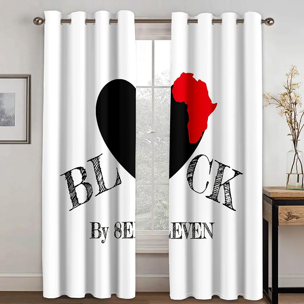 Valentine's Day Romantic Rose Love Curtains Wedding Decor Curtains 2 Panel Deluxe Living Room Bedroom Window Decor Curtains
