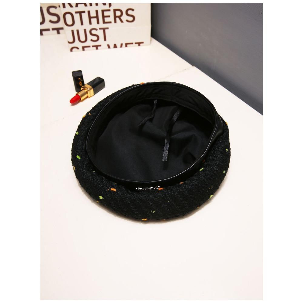 Black Beret Ladies' Beret - New Autumn/Winter Style - Elegant Octagonal Artist's Hat