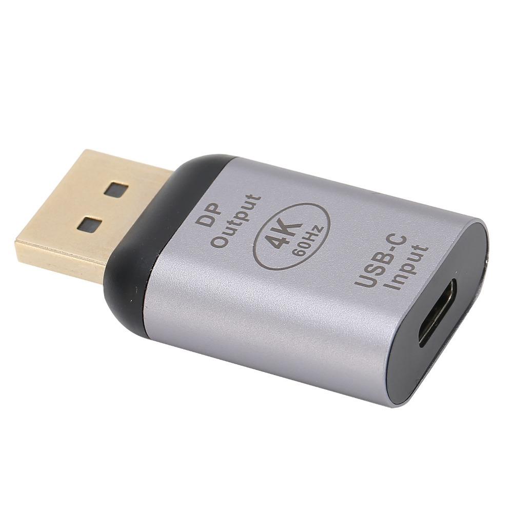 Adaptateur USB-C Femelle vers DisplayPort Mâle Plug and Play Convertisseur Vidéo 4K 60Hz Ordinateur Portable