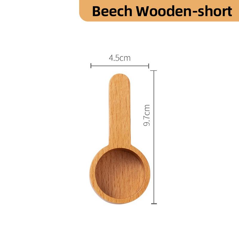Coffee Scoop with Gram Scale Handmade Wooden Measuring Spoon for Coffee Beans & Powder Kitchen & Travel Coffee Accessory