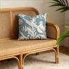 Double Sided Blue Toile De Jouy Bird Throw Pillow Cover Vintage Floral Botanical Print Decorative Cushion Cover For Home Decor