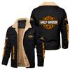 Hot Sale Eagle Skull Ha Lei Locomotive Autumn and Winter Fleece European Size Cotton Jacket Sports Jacket Men's Jacket