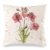 Watercolor roses flowers Digital printing short plush pillow covers for car sofa office cushion cover home goods 60x60cm