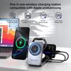 Magnetic Wireless Charger Stand for Phone, Watch & Earbuds - All-in-One Fast Charging Dock
