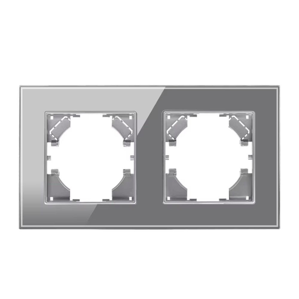 1Pcs PC Panel Modular Sockets And Switches Wall Power Socket Switch  for EU Standard Wall Mount DIY