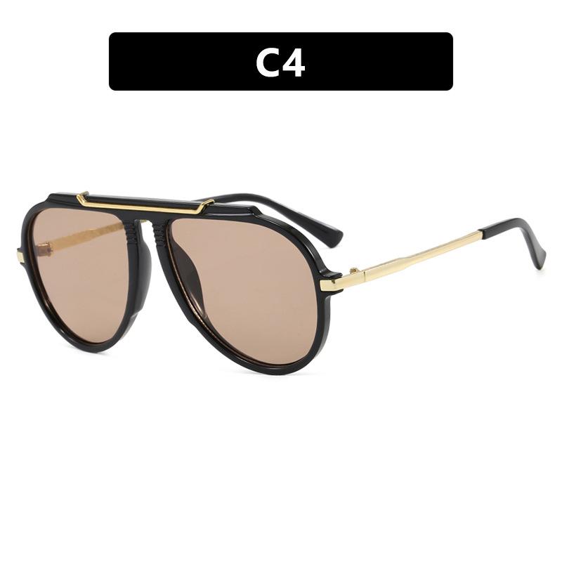 Personalized toad-shaped single beam sunglasses, new European and American sunglasses, retro fashion UV-proof sunglasses