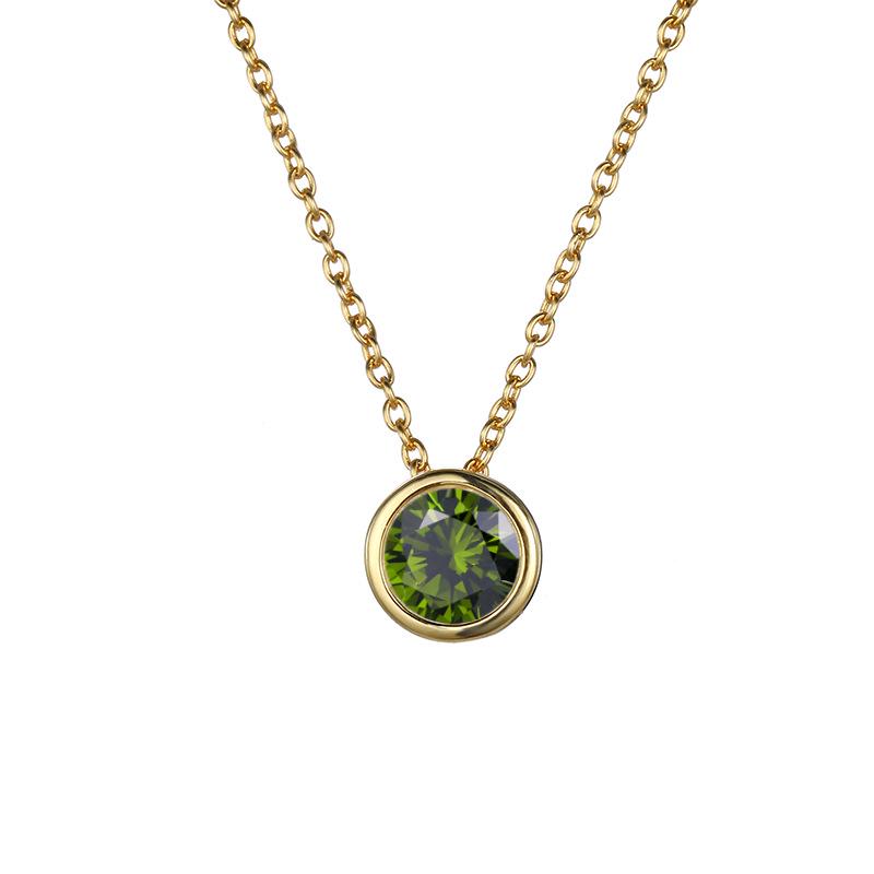 eManco Elegant Titanium Steel Diamond Clavicle Necklace for Women - Versatile, Non-Fading, Stainless Steel Pendant.