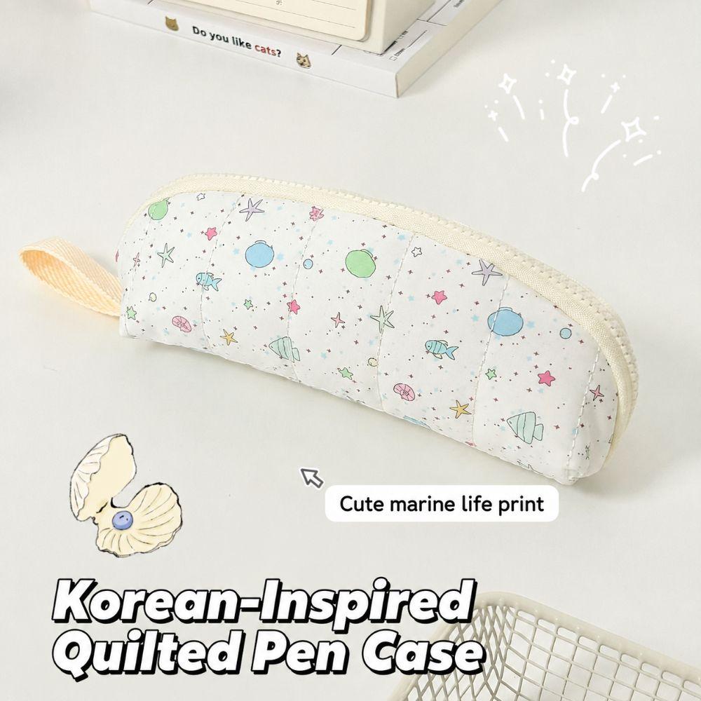 Large Capacity Pen Bag Handheld Pencil Pouch Portable Stationery Organizer  Gift