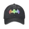 BatUnisex  Graffiti Name Logo Unisex Women Baseball Caps  Distressed Denim Washed Hats Cap Fashion  Adjustable Fit Snapback Hat