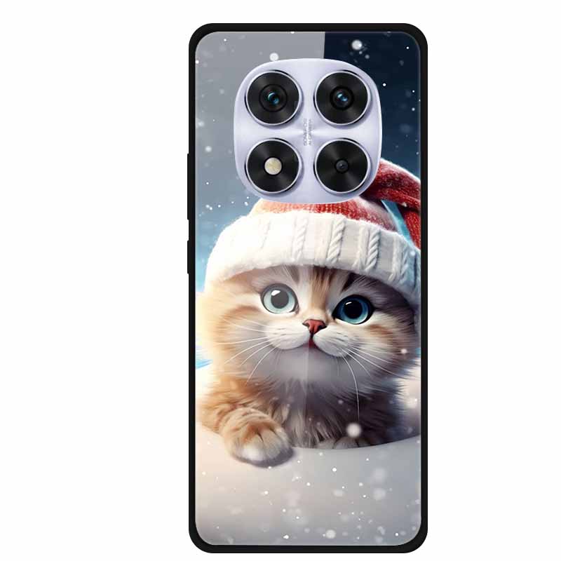 Tempered Glass Case For Redmi Note 14 Pro Coque 14Pro Flowers Phone Cases For Xiaomi Redmi Note14 Pro Hard Back Cover Case Funda