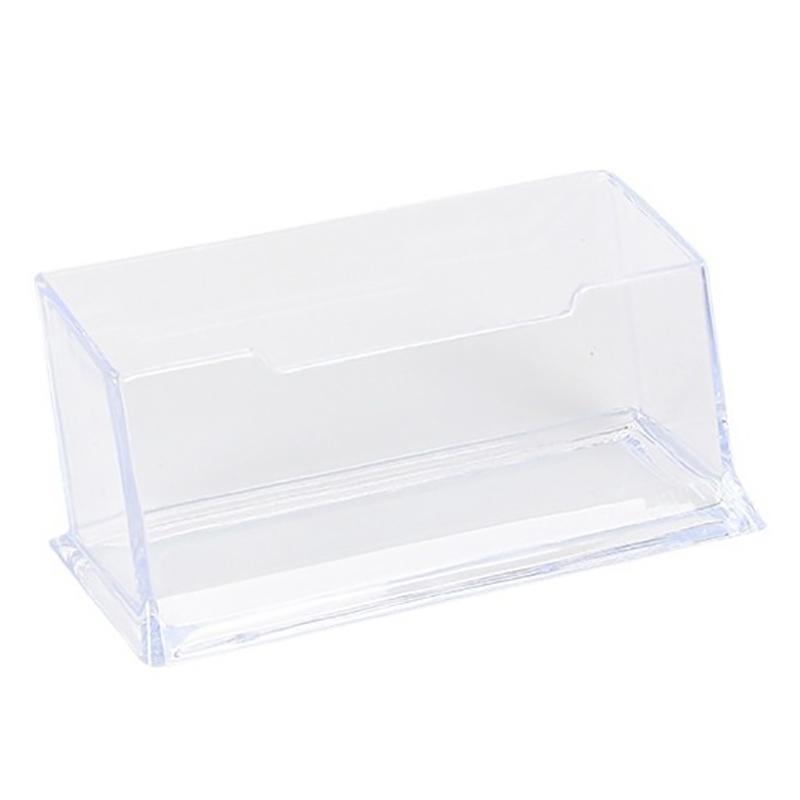Office Supplies Plastic Business Card Case Creative Transparent Acrylic Desktop Storage Card Case Business Card Holder