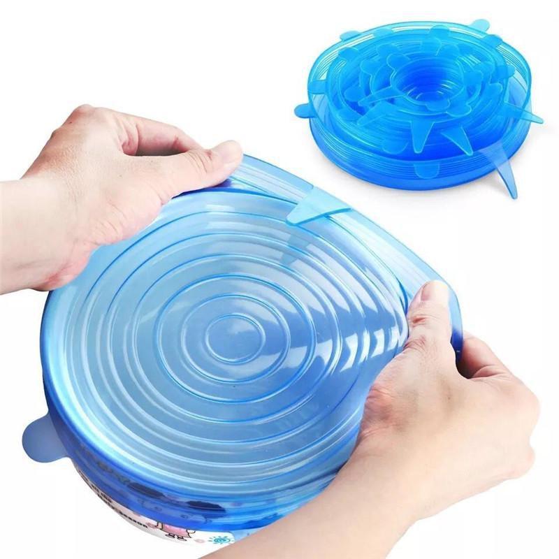 Source European Standard Silicone Six-piece Set Fresh-keeping Cover Stretch Bowl Cover Refrigerator Microwave Seal Fresh-keeping Film
