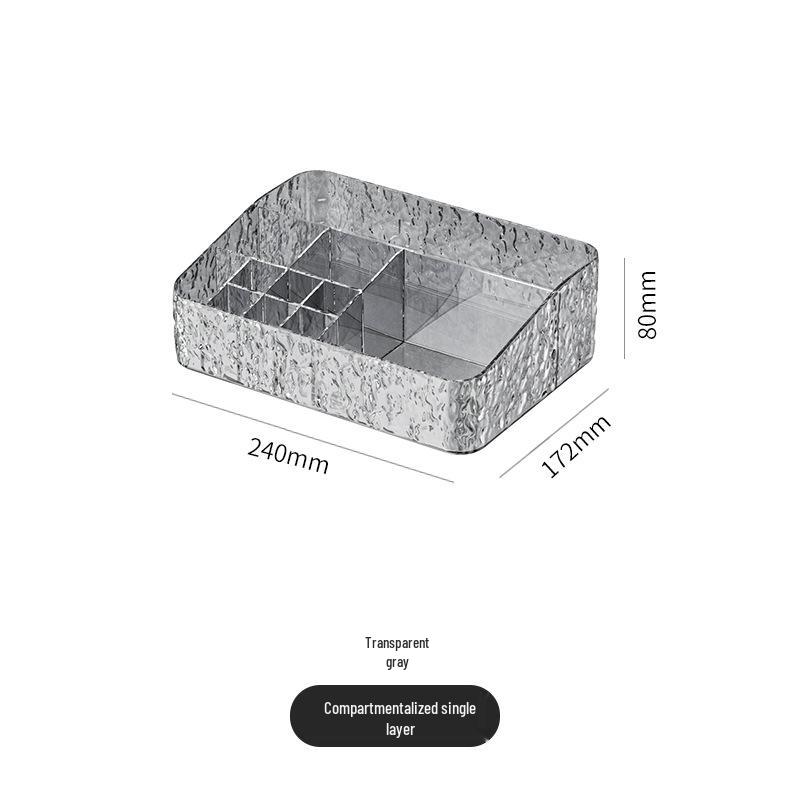 

Large Capacity Dustproof Makeup & Skincare Storage Box with Drawers for Desktop/Dressing Table. Glacier Pattern