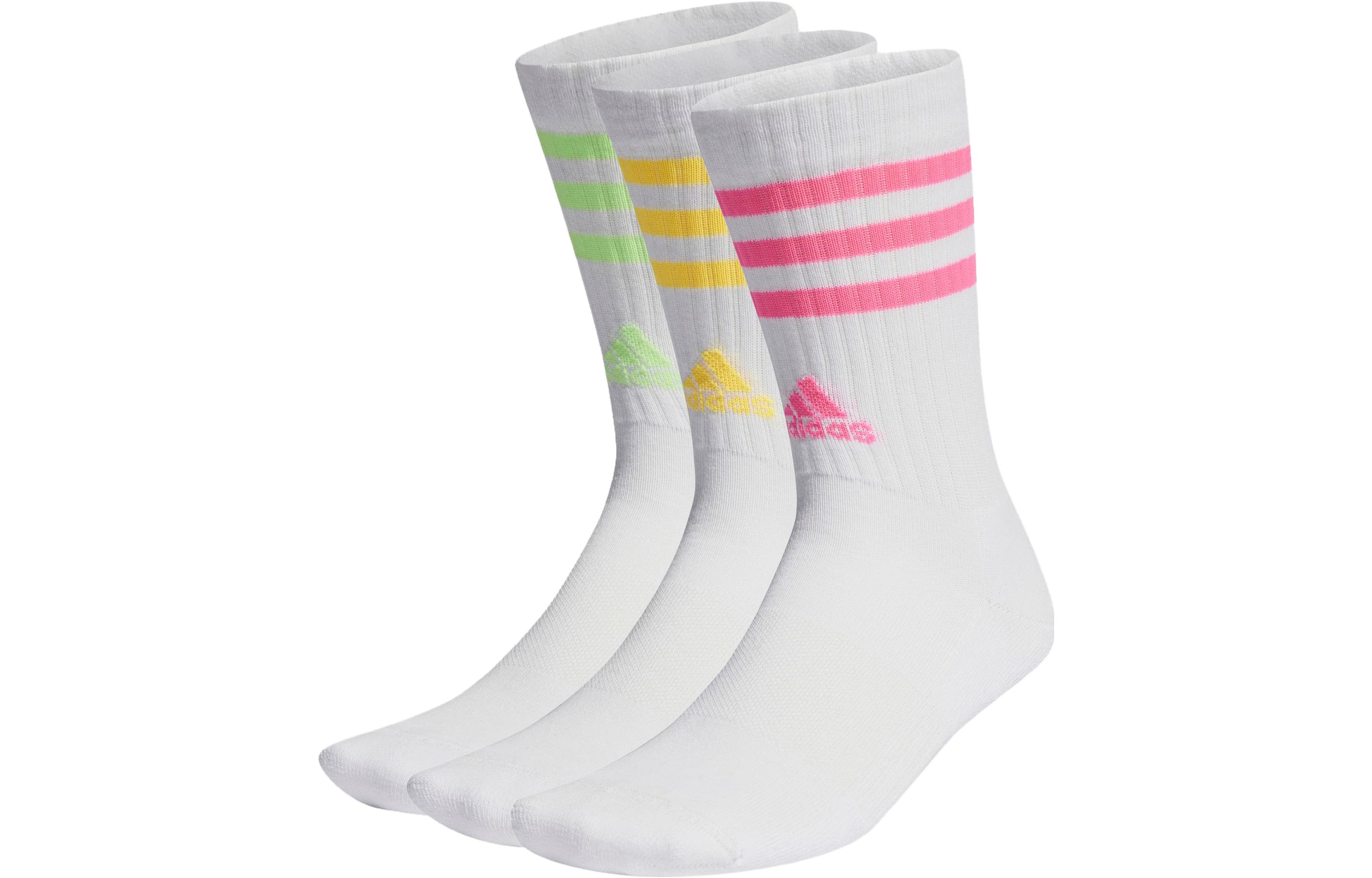 Adidas 3 STRIPES CUSHIONED CREW SOCKS 3 PAIRS Print Crew Socks Unisex 3 Pack IP2638 L