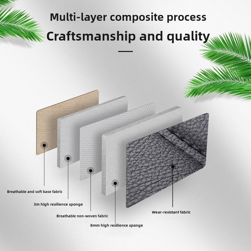 Luxurious PU leather car seat cover, 3D wing & fixed lumbar support - Soft, comfortable and durable, suitable for most Car