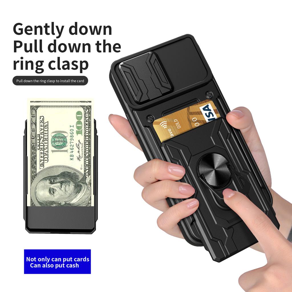 Für iPhone 17 Hülle PC+TPU Ständer Handy-Rückseite mit Kameraschieber