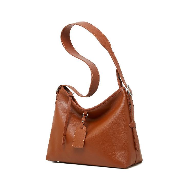 Vintage Large Capacity Single Shoulder Women's Bag 2025 New Lazy Style Top Layer Cowhide Tote Bag Genuine Leather Versatile Crossbody Bag